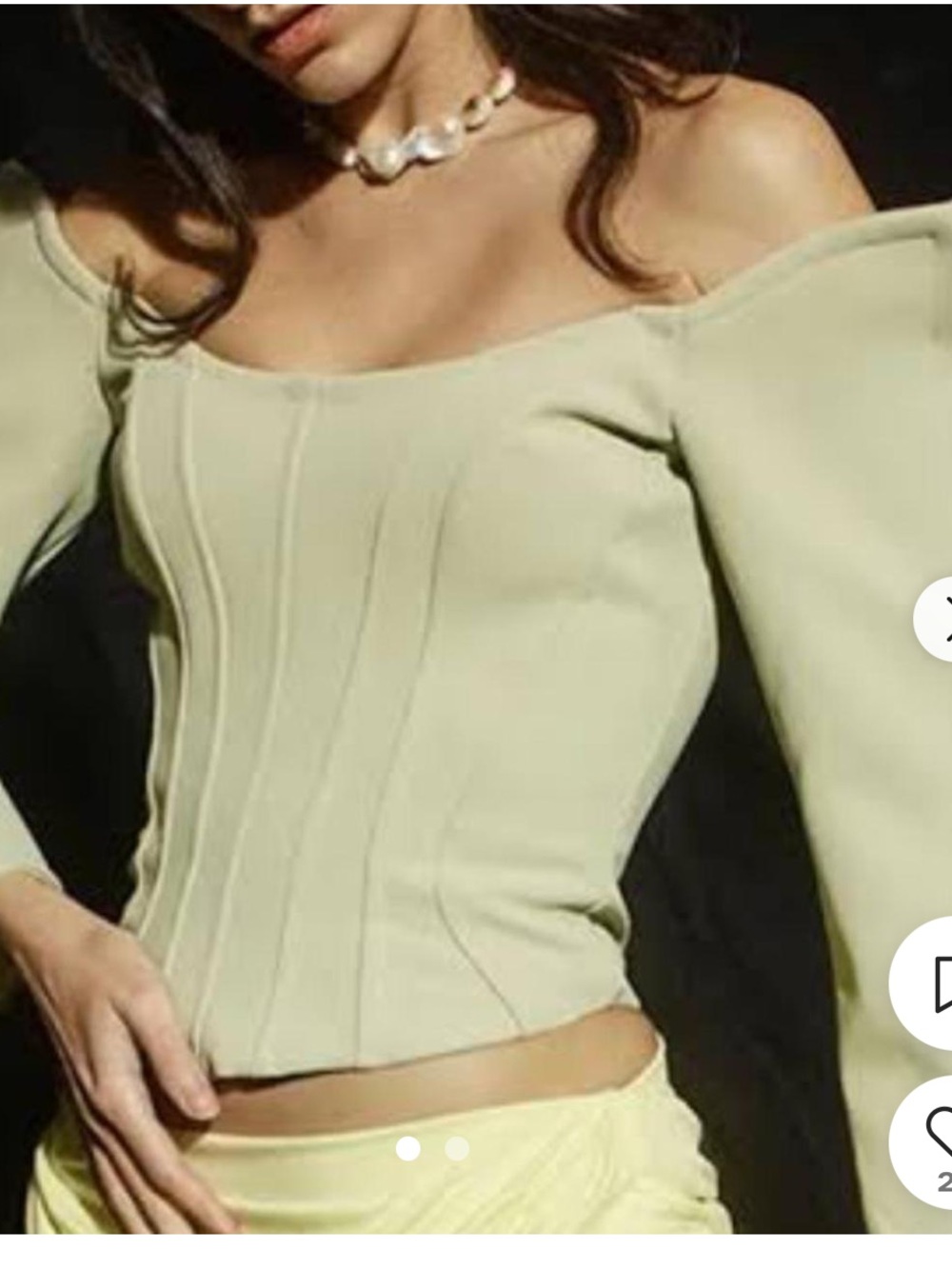 Paris Georgia Blouse Corset Bodice in Mist Green